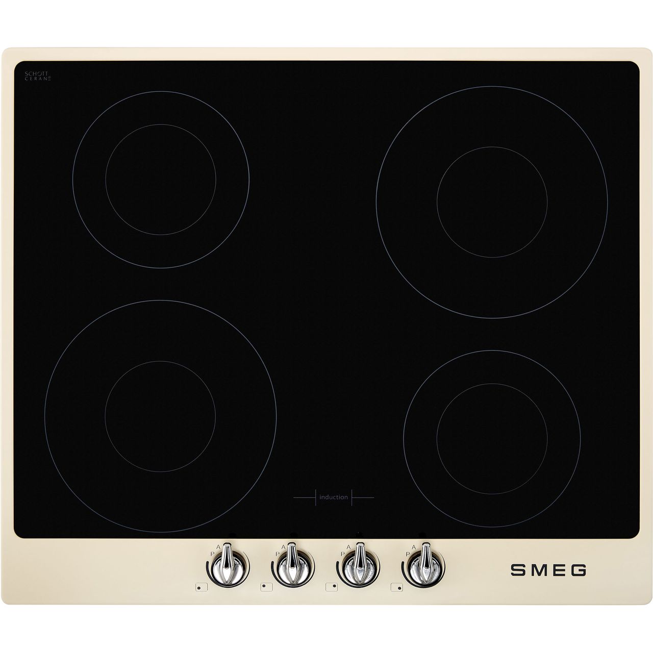 Black SMEG Victoria Hob, Electric Induction 600 mm