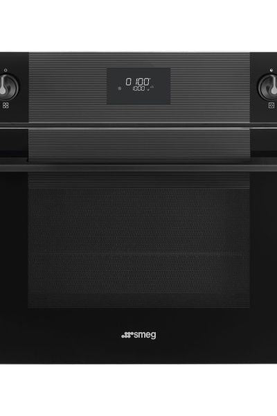 Black SMEG Linea Compact Combination Microwave Oven