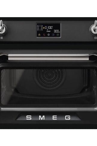 Black SMEG Victoria Microwave Oven, Compact Combination
